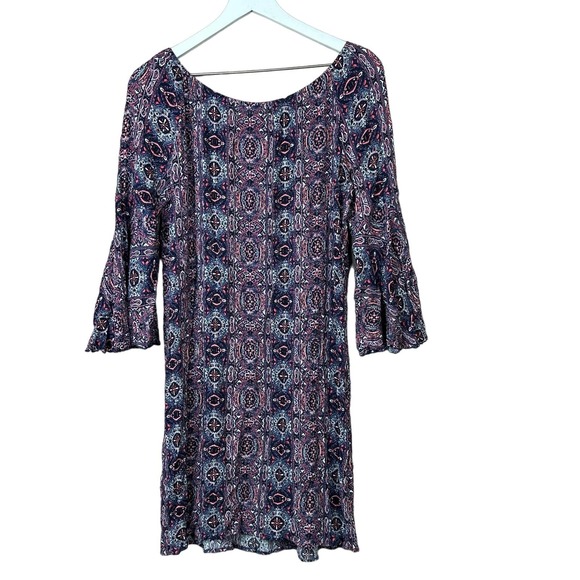 Uncle Frank Bell Sleeve Bohemian Dress Women M - Picture 6 of 6